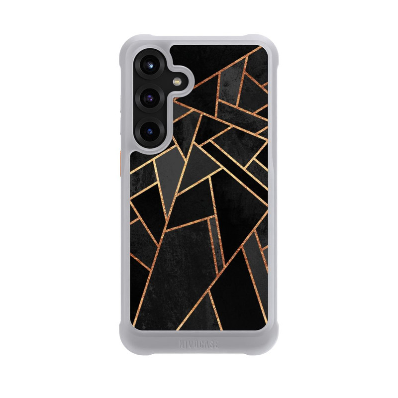 Galaxy S25 + NIVOmax Schwarze Nacht Gold Druck