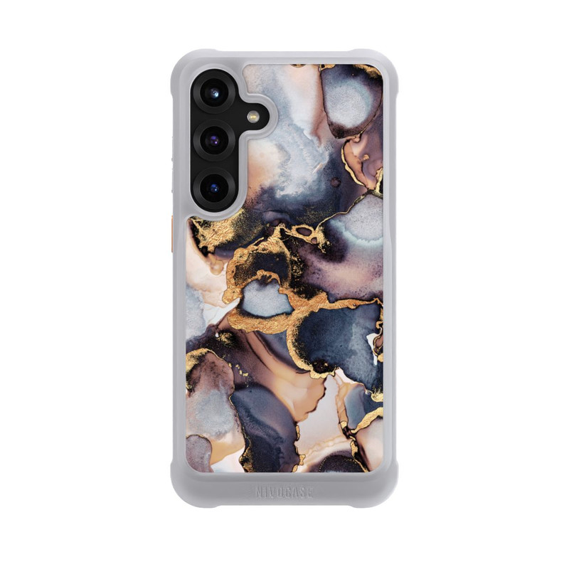 Galaxy S25 + NIVOmax Verträumte Tinte Grau-Golddruck