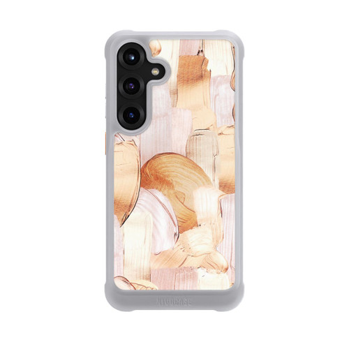 Samsung Galaxy S25+  NIVOmax Weiß/Gold Pinsel Muster