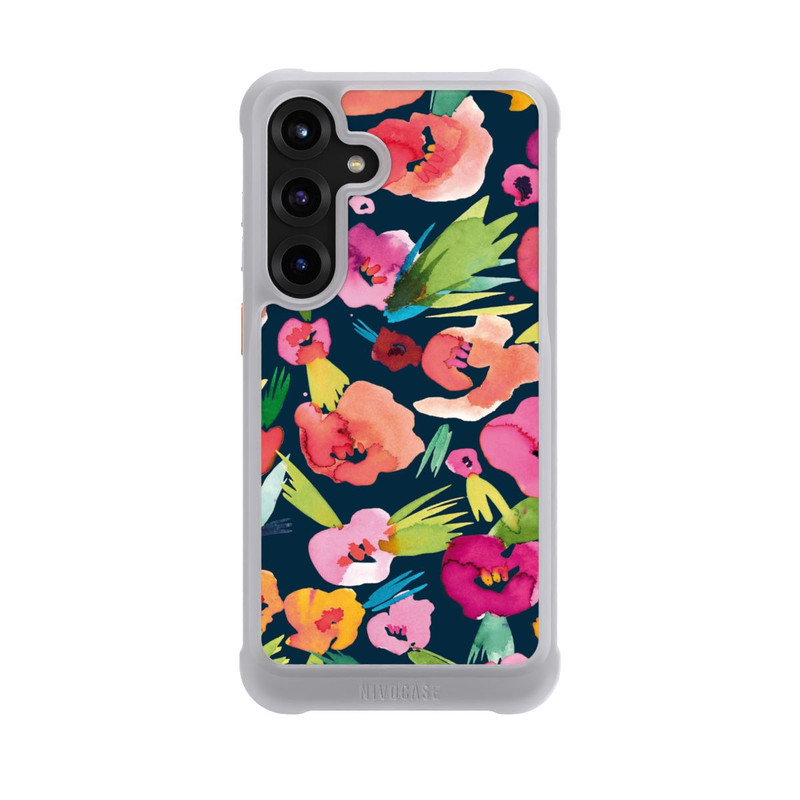 Galaxy S25 + NIVOmax tropische Blumen aquarell