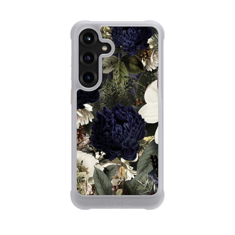 Galaxy S25 + NIVOmax Dunkle Mitternachts Barock Vintage Blumen