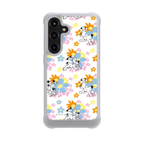 Samsung Galaxy S25+  NIVOmax Idéfix sur fleurs colorées
