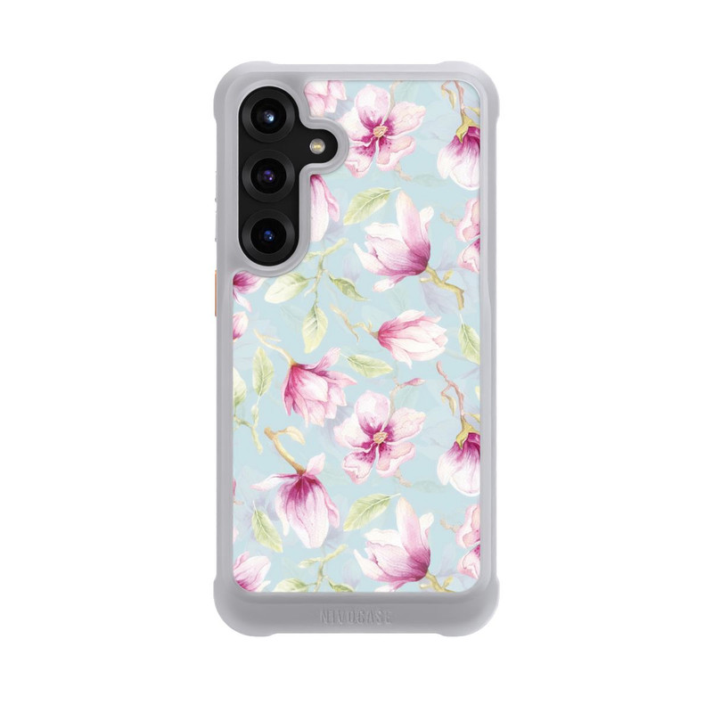 Galaxy S25 + NIVOmax Magnolien auf Blau