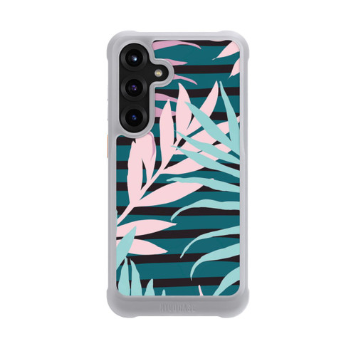 Samsung Galaxy S25+  NIVOmax Pastell-Dschungelblätter rosa blaugrün