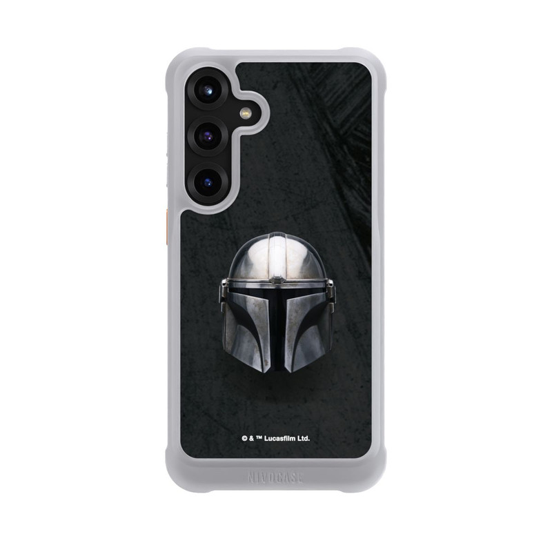 Galaxy S25 + NIVOmax Schwarzer Mandalorianer Helm