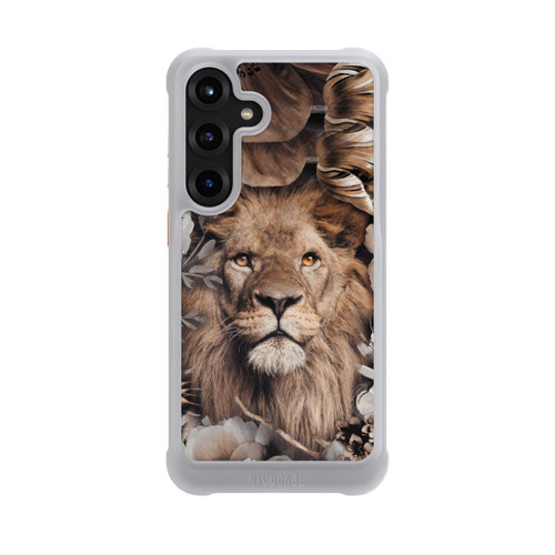 Samsung Galaxy S25+  NIVOmax Löwe Blumenrahmen Beige