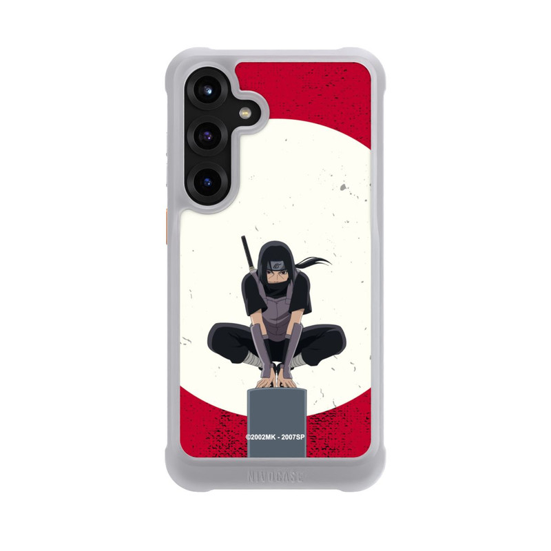 Galaxy S25 + NIVOmax Itachi Uchiha Symbol Roter Hintergrund