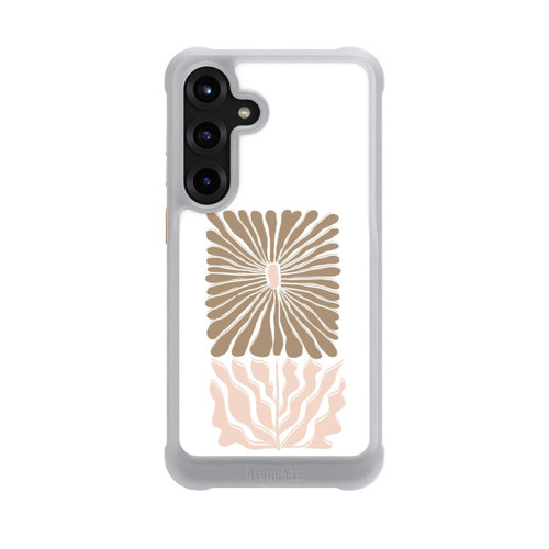 Samsung Galaxy S25+  NIVOmax Eckige Blume Hellbraun
