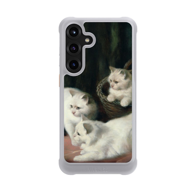 Galaxy S25 + NIVOmax Three White Angora Kittens