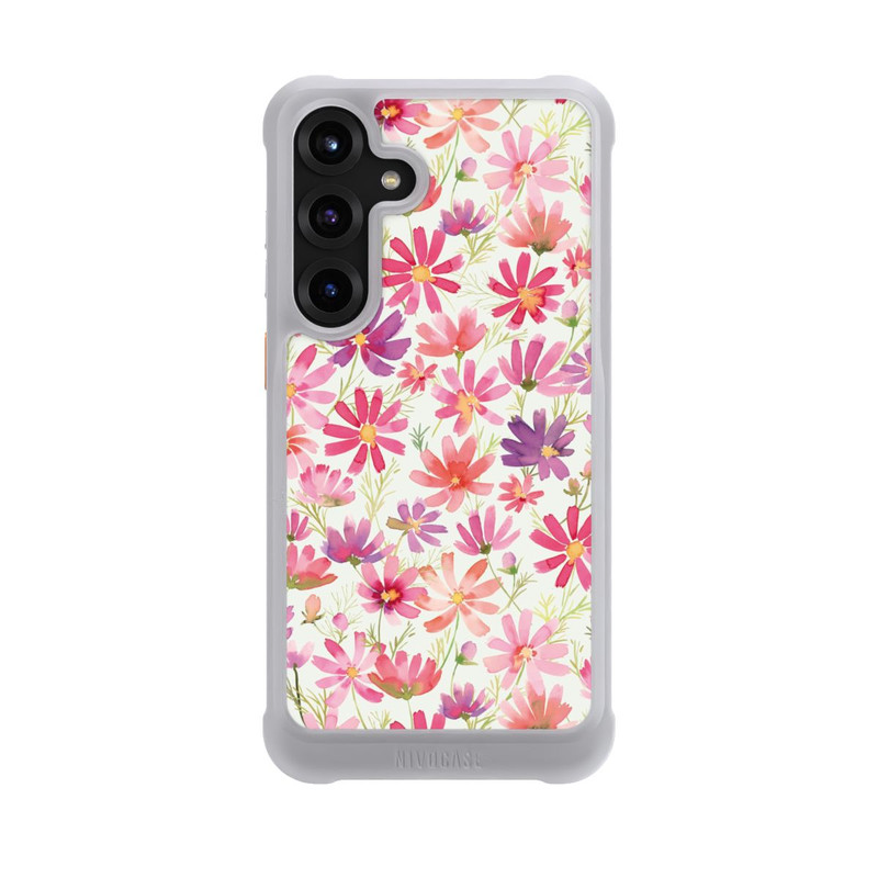 Galaxy S25 + NIVOmax Boho Cosmos Flowers Purple