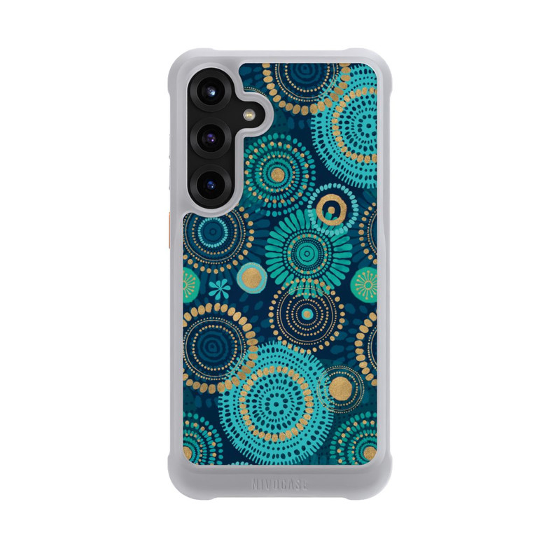 Galaxy S25 + NIVOmax Blockprint India Teal Gold