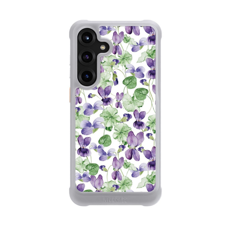 Galaxy S25 + NIVOmax Purple Wildflowers Pattern Watercolor