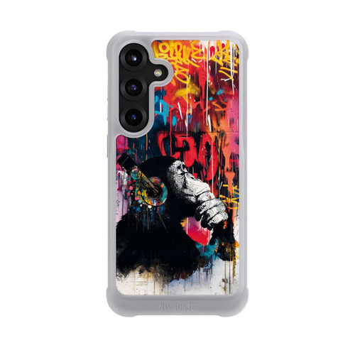 Samsung Galaxy S25+  NIVOmax Affe Stereo Kopfhörer Graffiti Street Art Blau