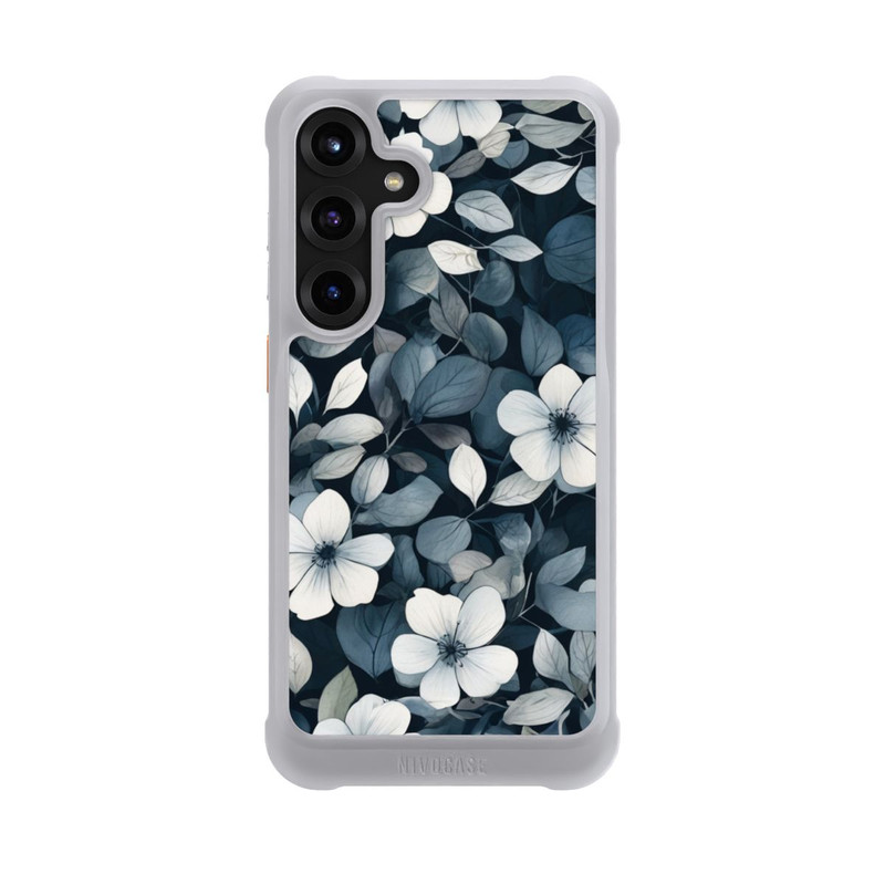 Galaxy S25 + NIVOmax Blaue Negativblumen mit KI