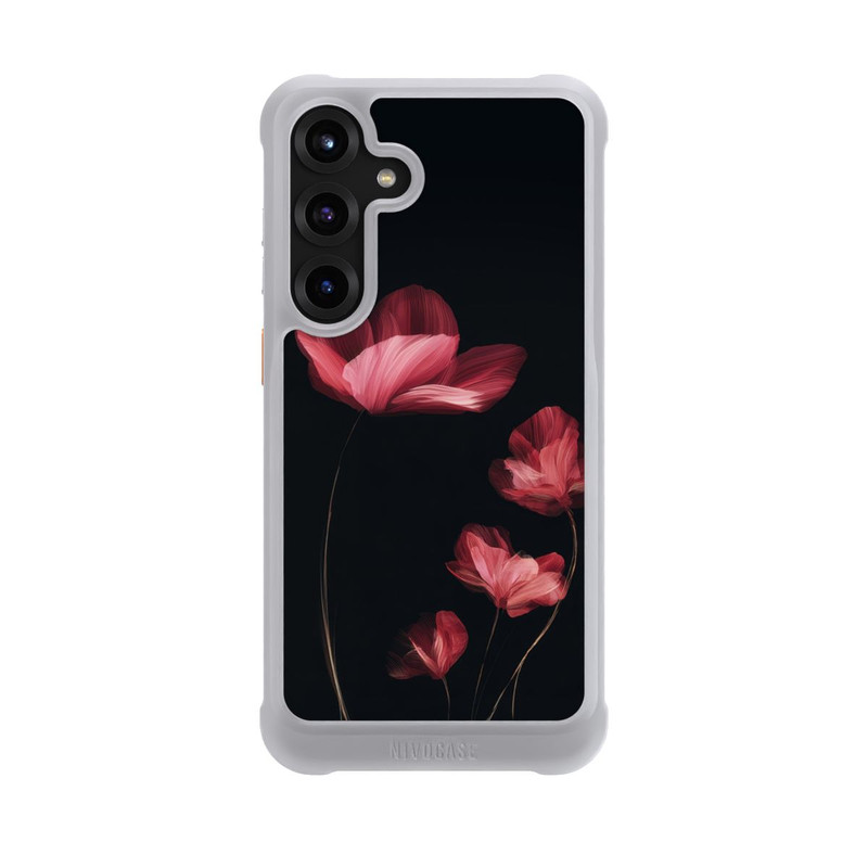 Galaxy S25 + NIVOmax Burgunder Blüten schwarz