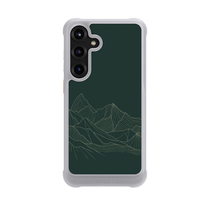 Galaxy S25 + NIVOmax Berg Line Art Grün