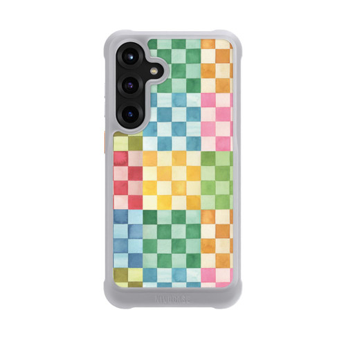 Samsung Galaxy S25+  NIVOmax Checkerboard Watercolor Chess Geometric Red