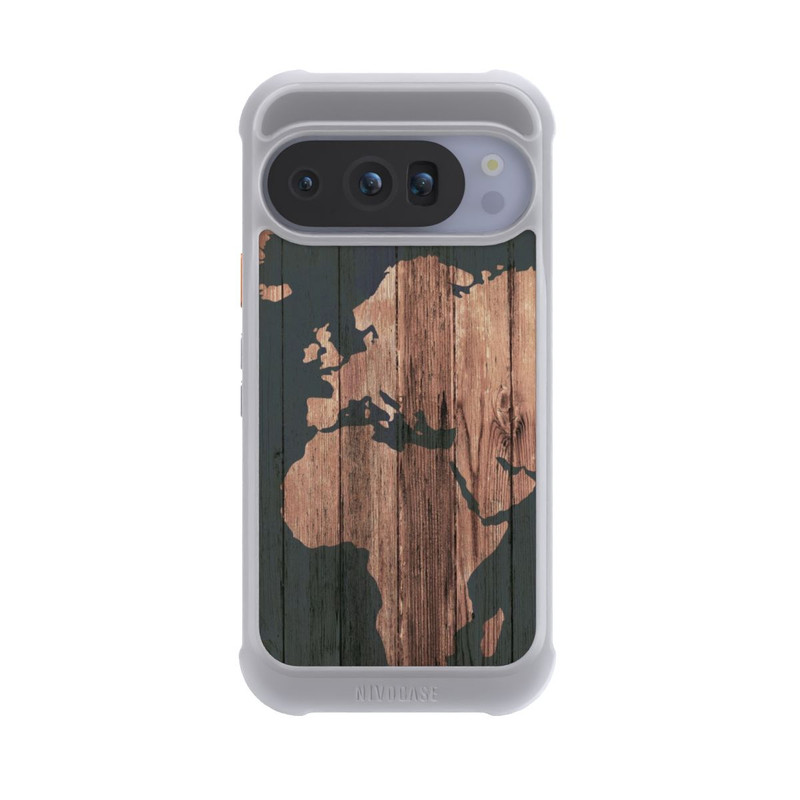 Pixel 10 Pro NIVOmax Wooden World Map