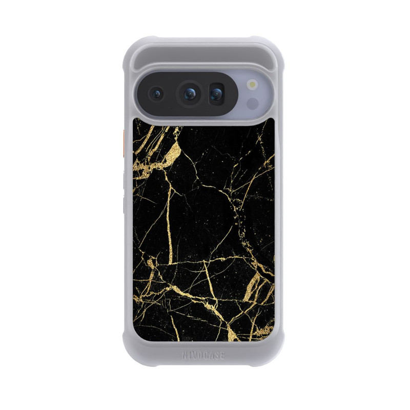 Pixel 10 Pro NIVOmax Schwarzgoldener Marmor-Look