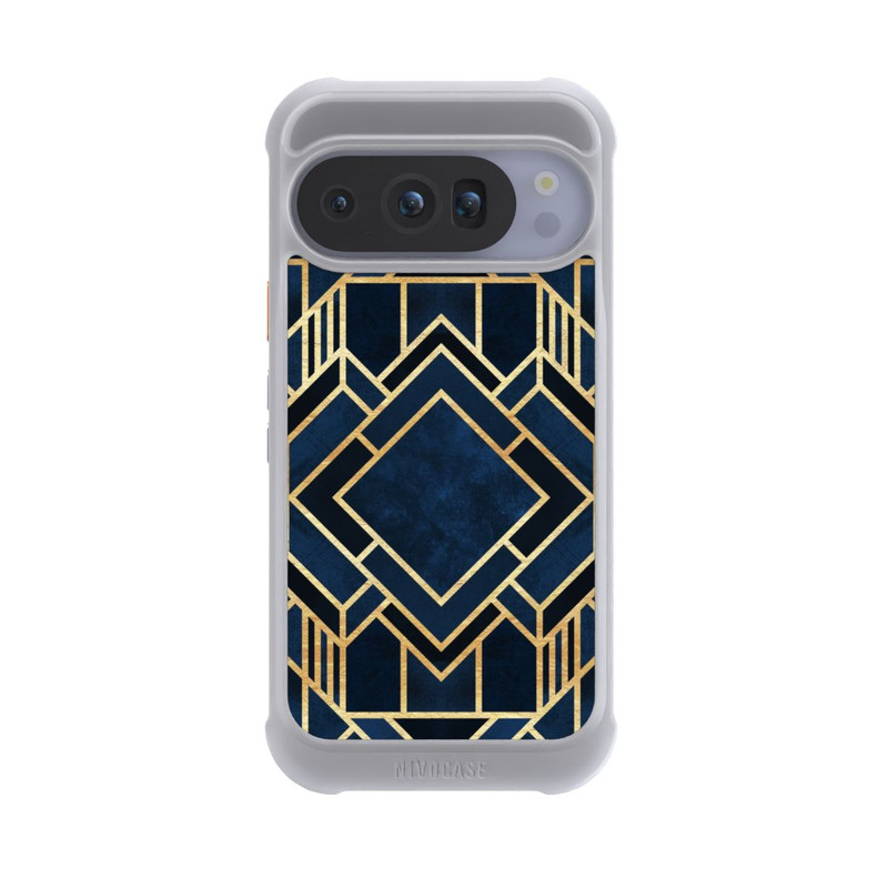 Pixel 10 Pro NIVOmax Kunst Deko Blau Golddruck