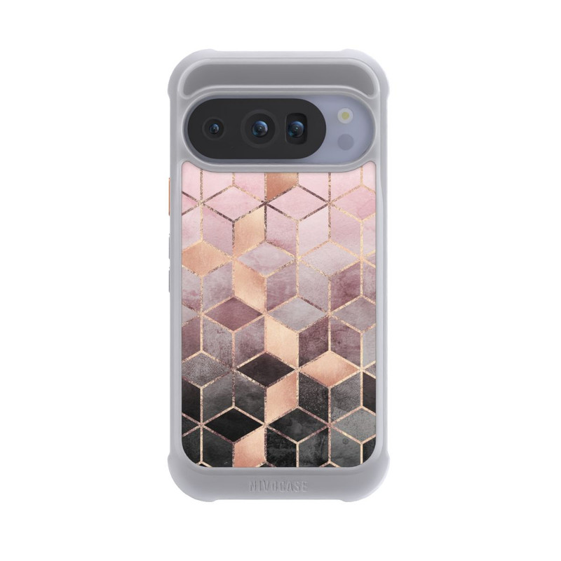Pixel 10 Pro NIVOmax Pink-grauer Farbverlauf Würfel Druck