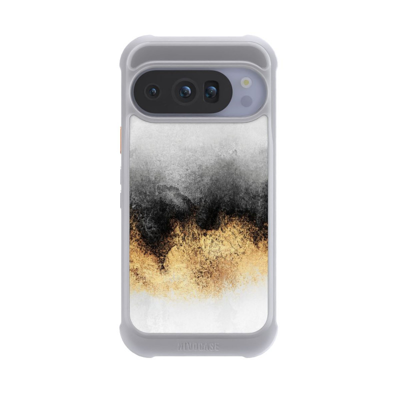 Pixel 10 Pro NIVOmax Grauer Himmelstaub Golddruck
