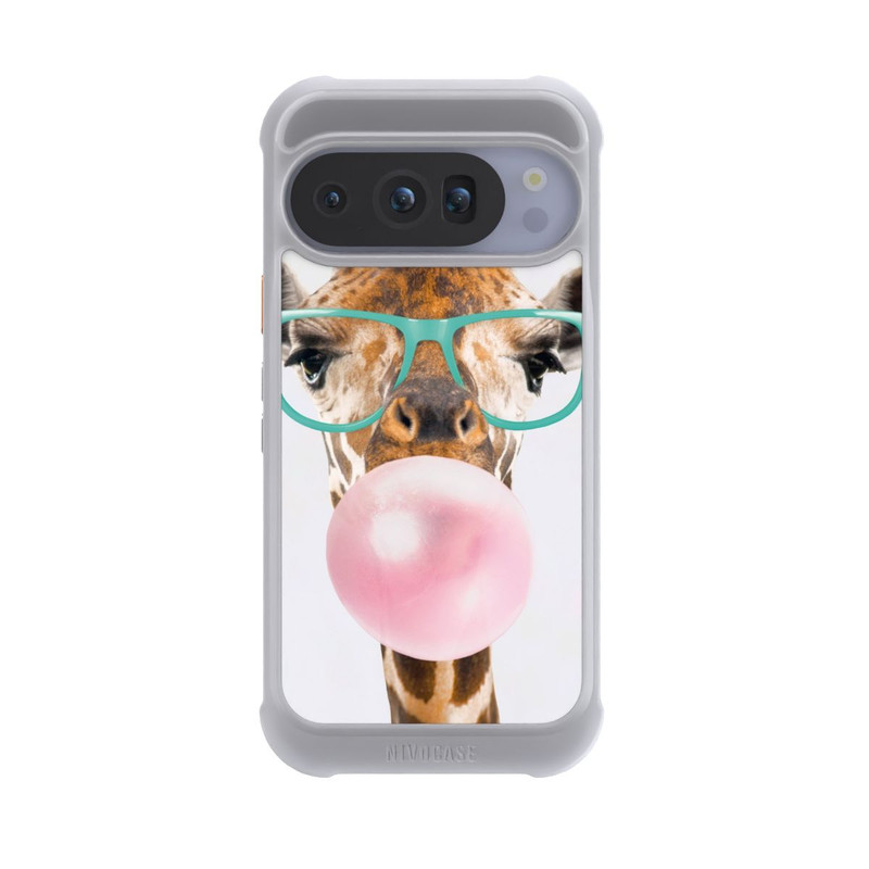 Pixel 10 Pro NIVOmax Giraffe mit Kaugummi