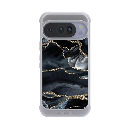 Google Pixel 10 Pro NIVOmax Dunkler Marmor Gold Glitzerlook