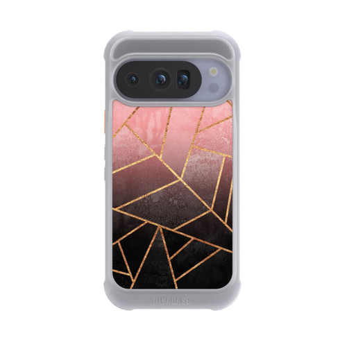 Google Pixel 10 Pro NIVOmax Pinker und Schwarzer Stein Gold Druck