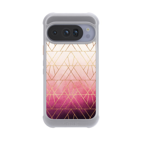 Google Pixel 10 Pro NIVOmax Pink Ombre Dreiecke Golddruck