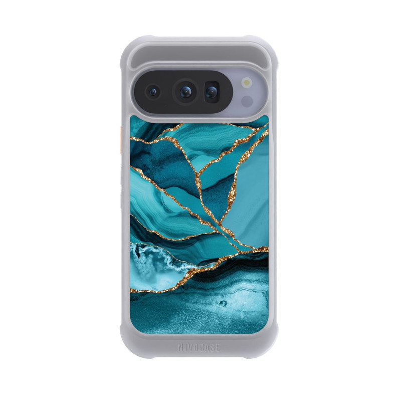 Pixel 10 Pro NIVOmax Ice Blue Marble Landscape