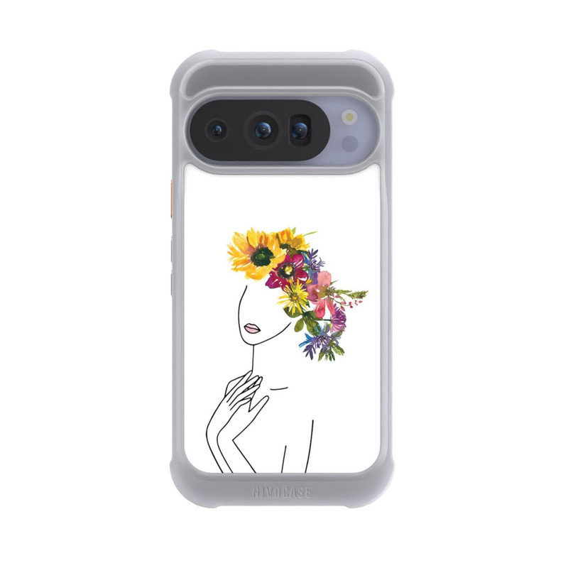 Pixel 10 Pro NIVOmax Line Art Frau mit Blumenkrone