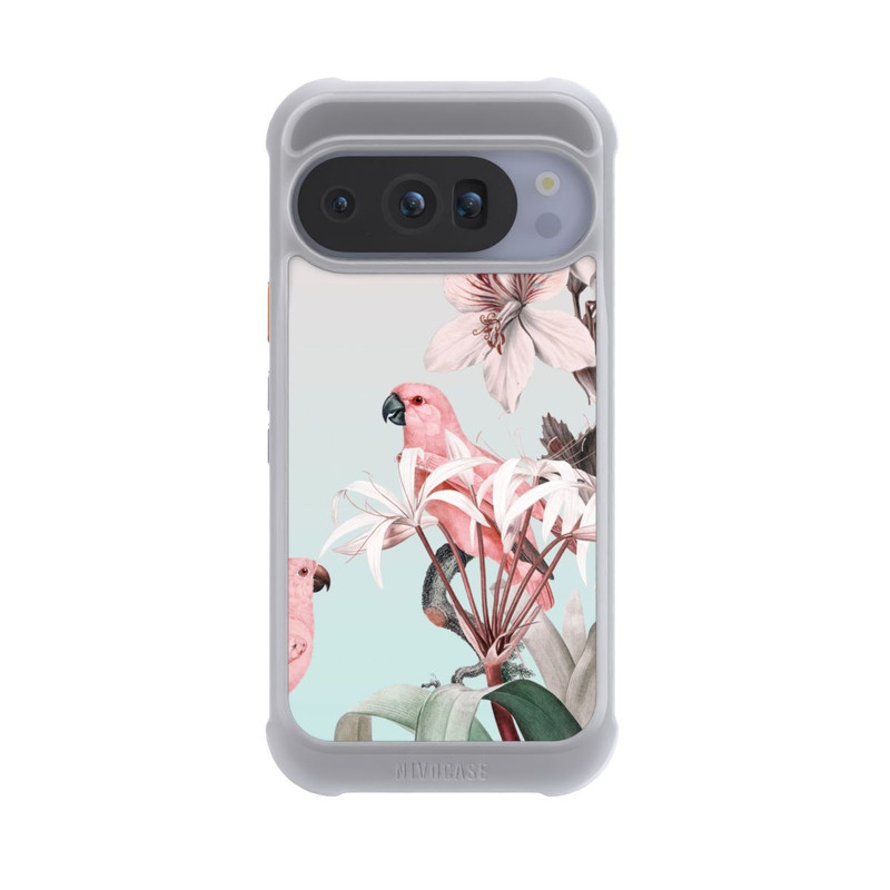 Pixel 10 Pro NIVOmax paradiesische Papageien Pastell