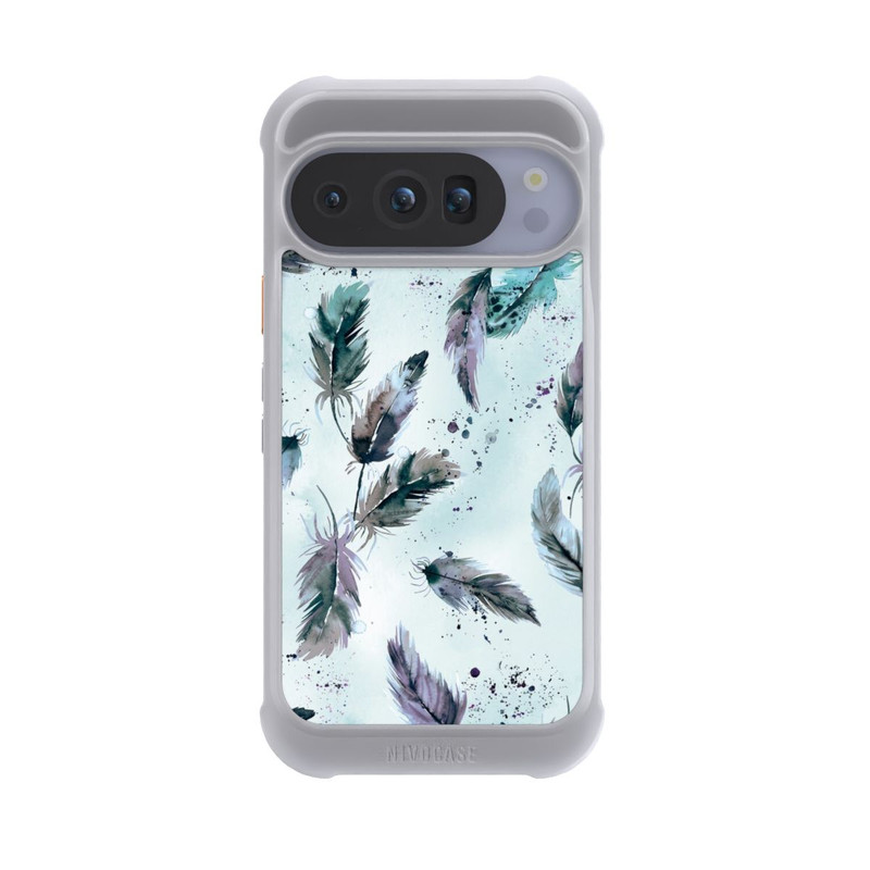 Pixel 10 Pro NIVOmax Magische Federn Sanftes Blau