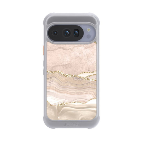 Google Pixel 10 Pro NIVOmax Marmor rosa-goldene Streifen
