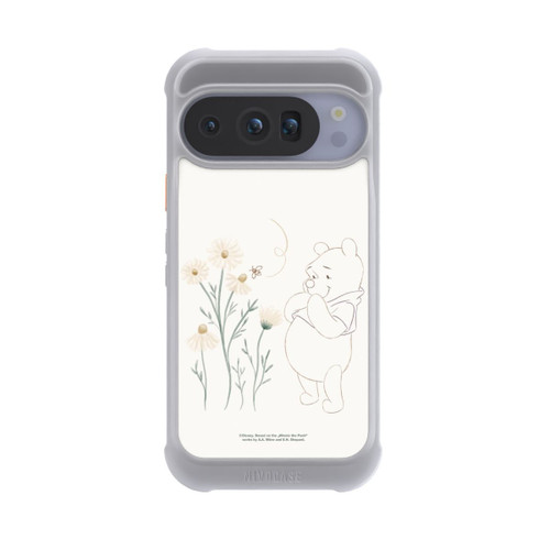 Google Pixel 10 Pro NIVOmax Winnie Puuh sieht sich Gänseblümchen an