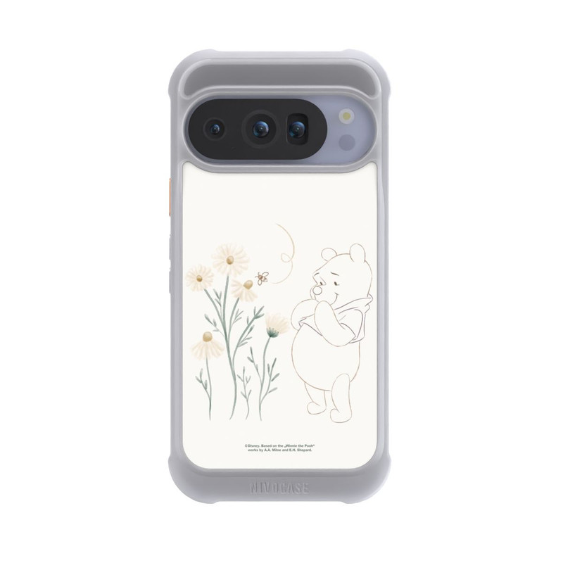 Pixel 10 Pro NIVOmax Winnie Puuh sieht sich Gänseblümchen an
