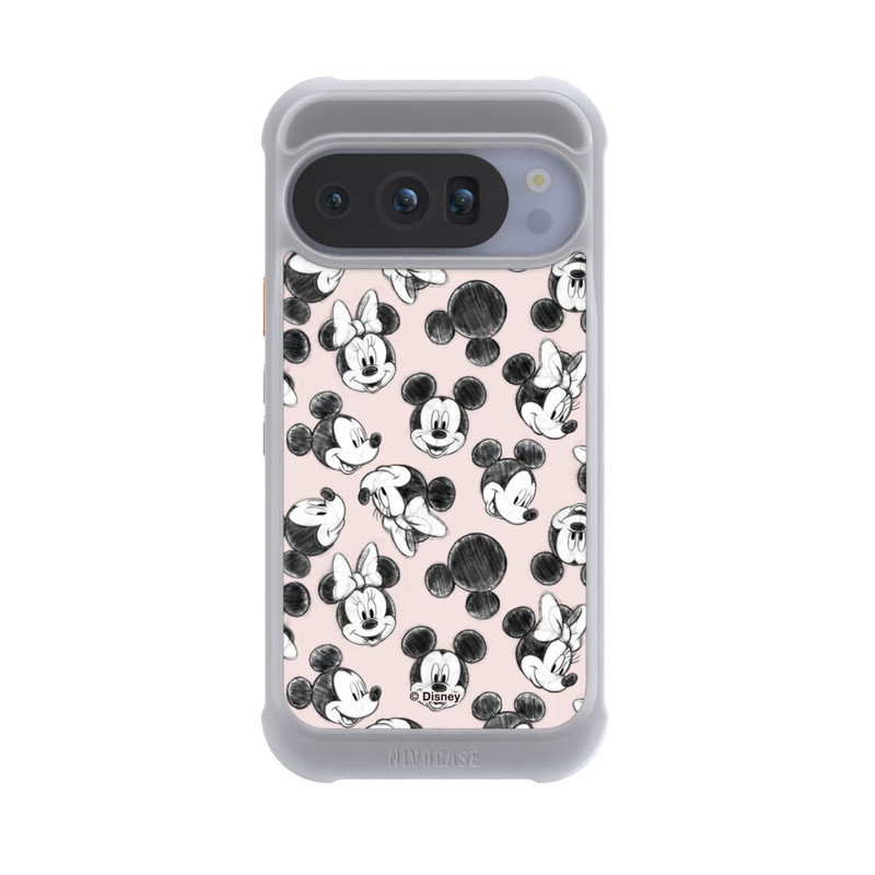 Pixel 10 Pro NIVOmax Minnie & Mickey aux multiples visages rose