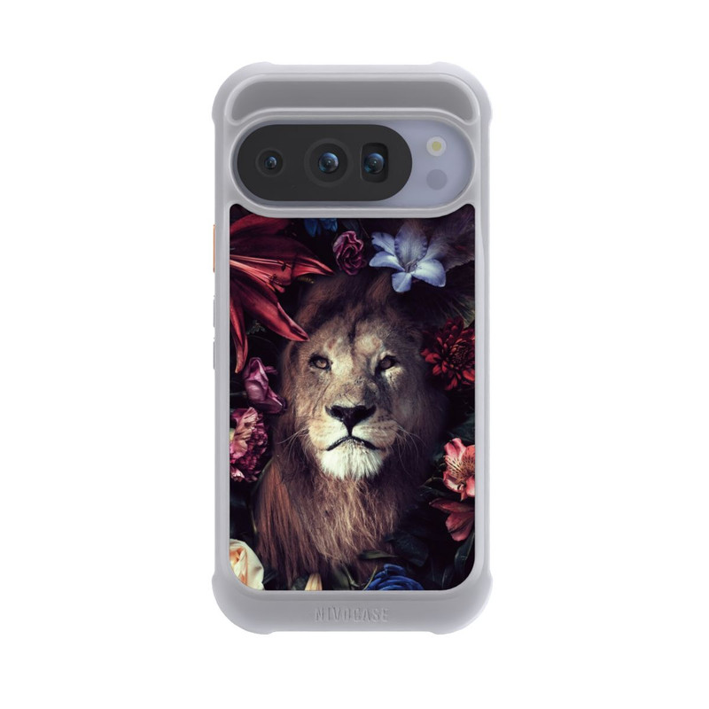 Pixel 10 Pro NIVOmax Löwe Blumenrahmen