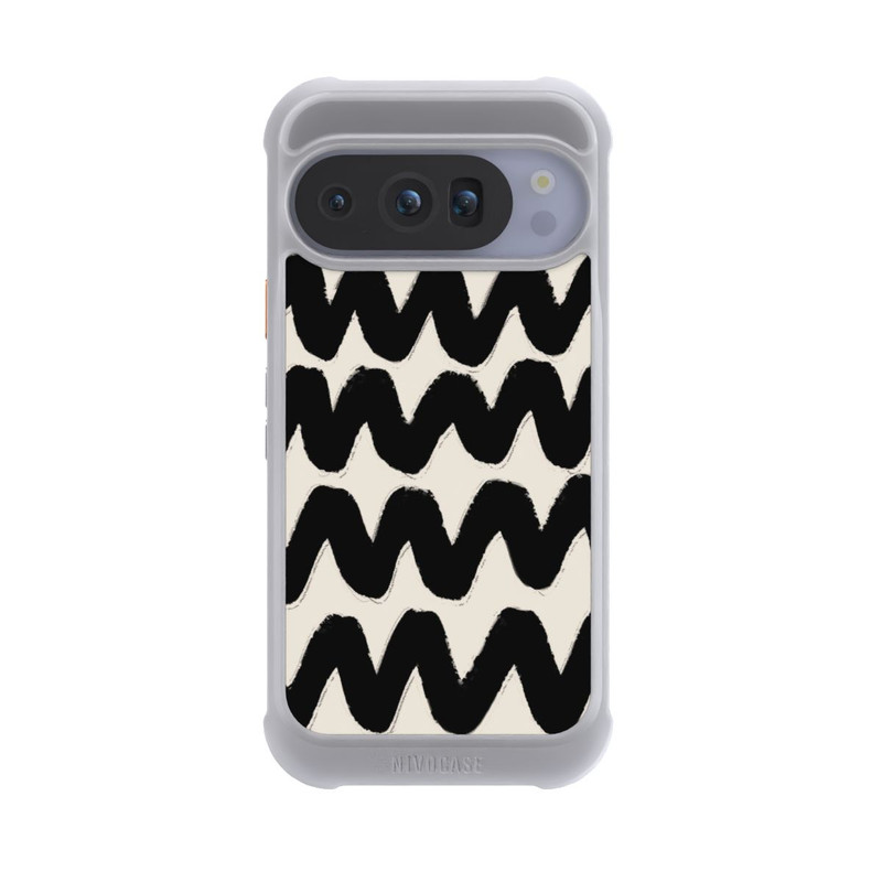 Pixel 10 Pro NIVOmax Vagues Noires Pattern