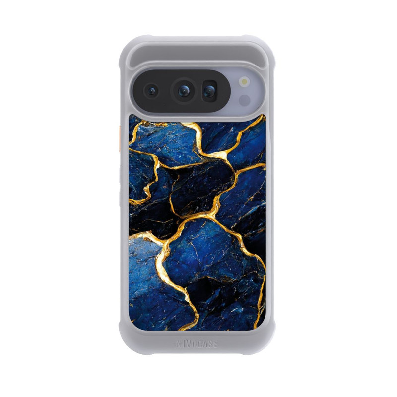 Pixel 10 Pro NIVOmax Blaue Marmor Gold Druck