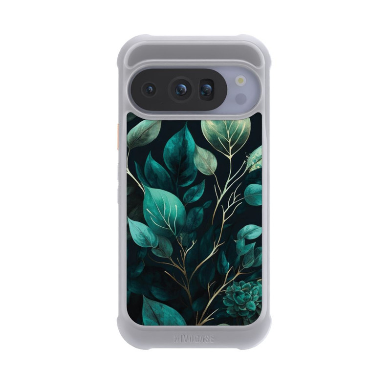 Pixel 10 Pro NIVOmax Eucalyptus Fond Sombre avec IA