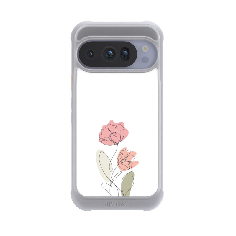 Pixel 10 Pro NIVOmax Blume Line Art Rot