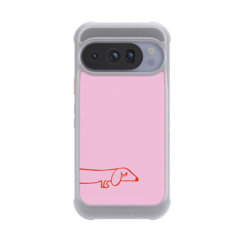 Pixel 10 Pro NIVOmax Dachshund Illustration Pink