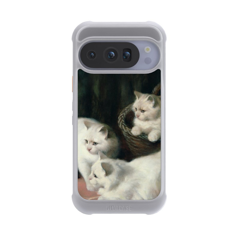 Pixel 10 Pro NIVOmax Three White Angora Kittens