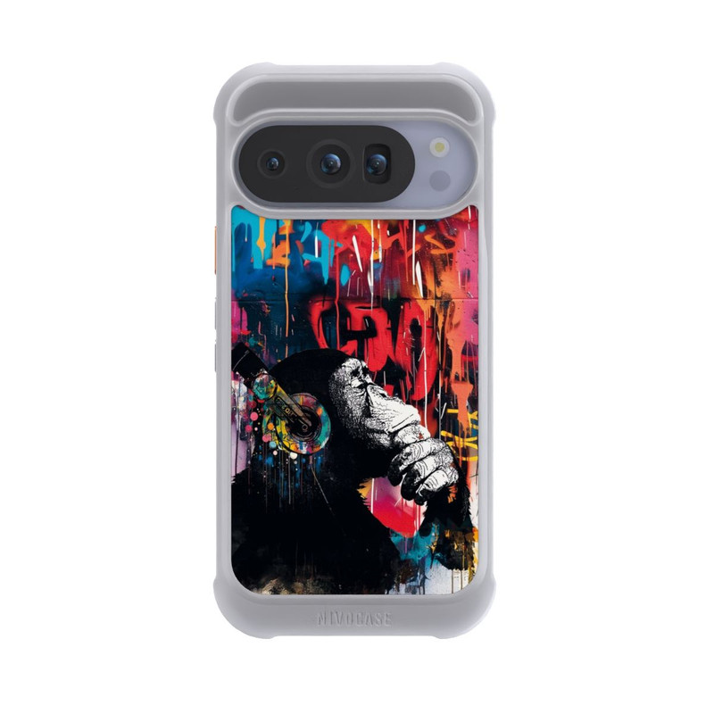 Pixel 10 Pro NIVOmax Affe Stereo Kopfhörer Graffiti Street Art Blau