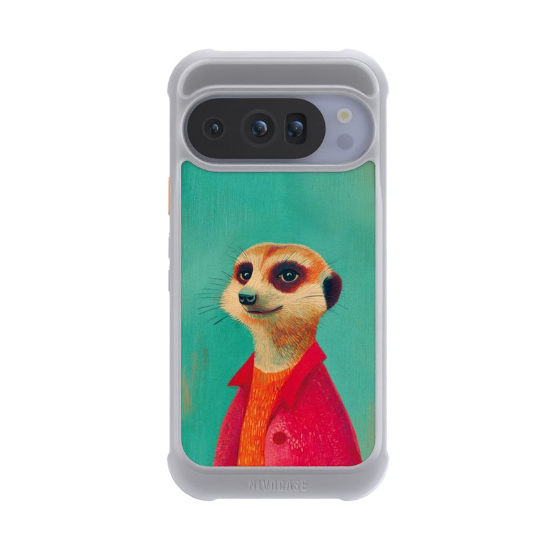 Pixel 10 Pro NIVOmax Meerkat Green Illustration