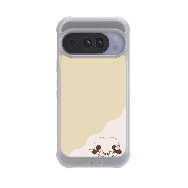 Pixel 10 Pro NIVOmax Mickey and Minnie Love Heart Beige