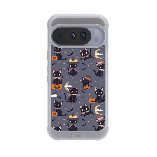 Google Pixel 10 Pro NIVOmax Cute Halloween Witch Cats and Pumpkins