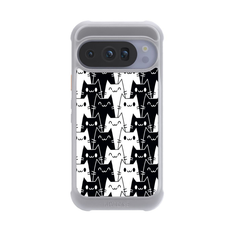 Pixel 10 Pro NIVOmax Katzentapete Schwarz Weiß